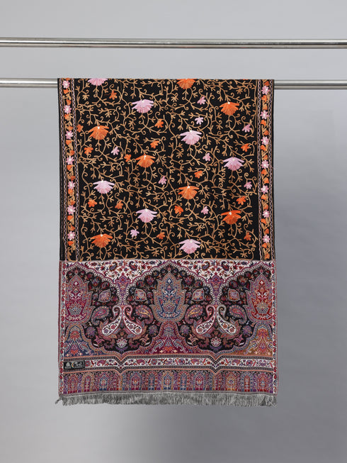 Women's Pure Wool Jamawar Embroidery Stole